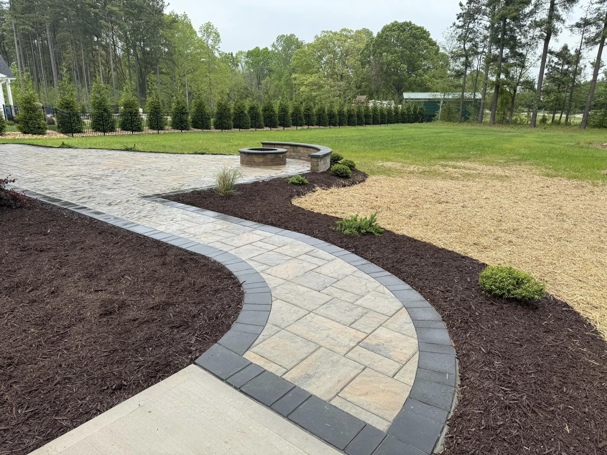 Mulch installation project